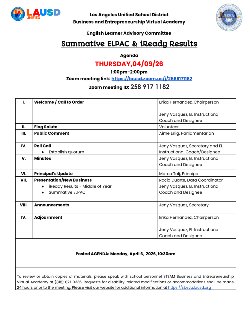 ELAC AGENDA IN ENGLISH